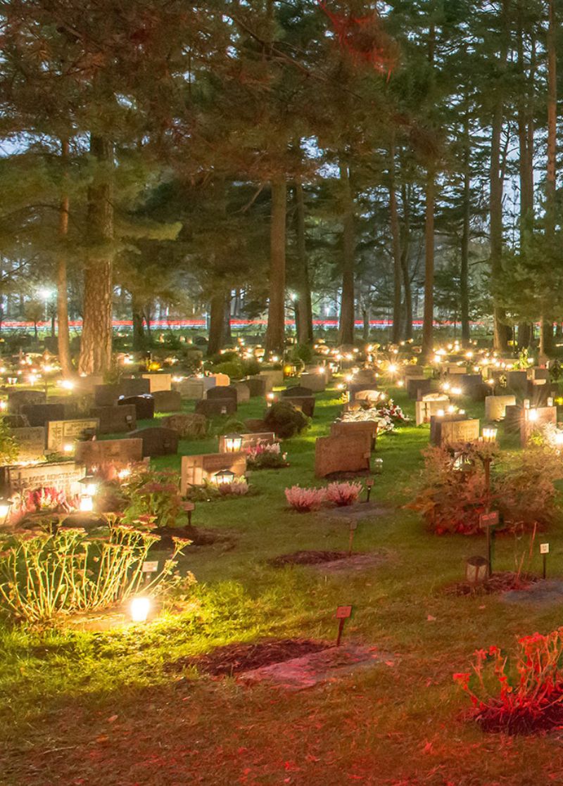 All Saints day at Skogskyrkogarden in Stockholm