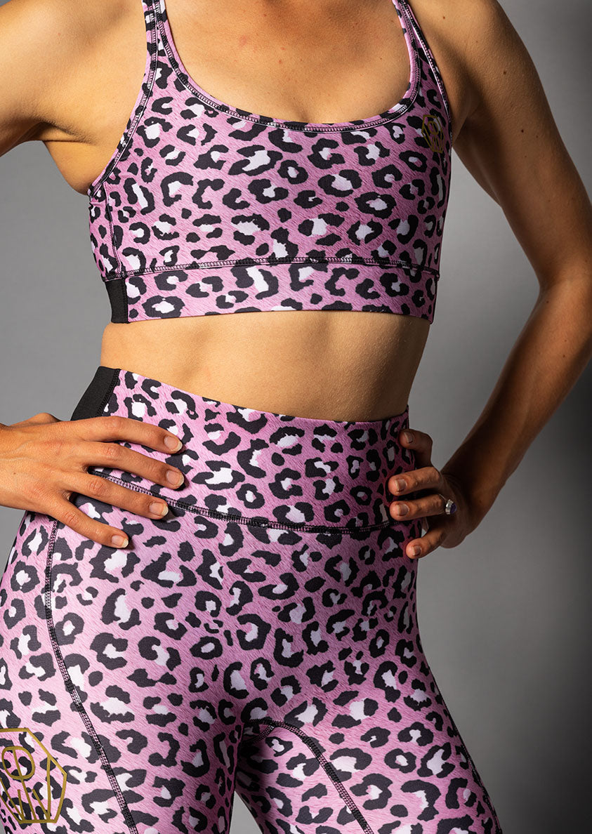 Sport Top for running, swimming, swim run. Light Pink in Leo Collection from Power Woman.