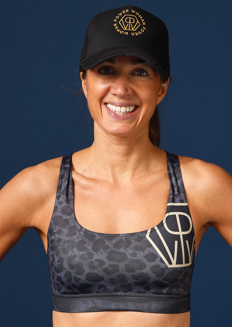 The Running Top in Black Leo from Run Hot Top Collection by Power Woman is a high quality sport top specially designed for running, triathlon and swim run but also for swimming and other water sports.