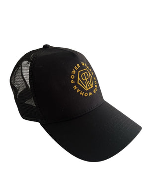 Power Woman | Trucker Cap | Power Woman Logo | Black/Gold