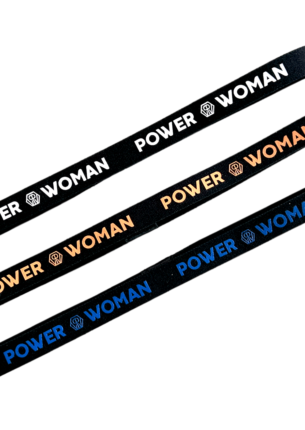 Power Woman | Mini Headbands | Black/White/Blue/Orange