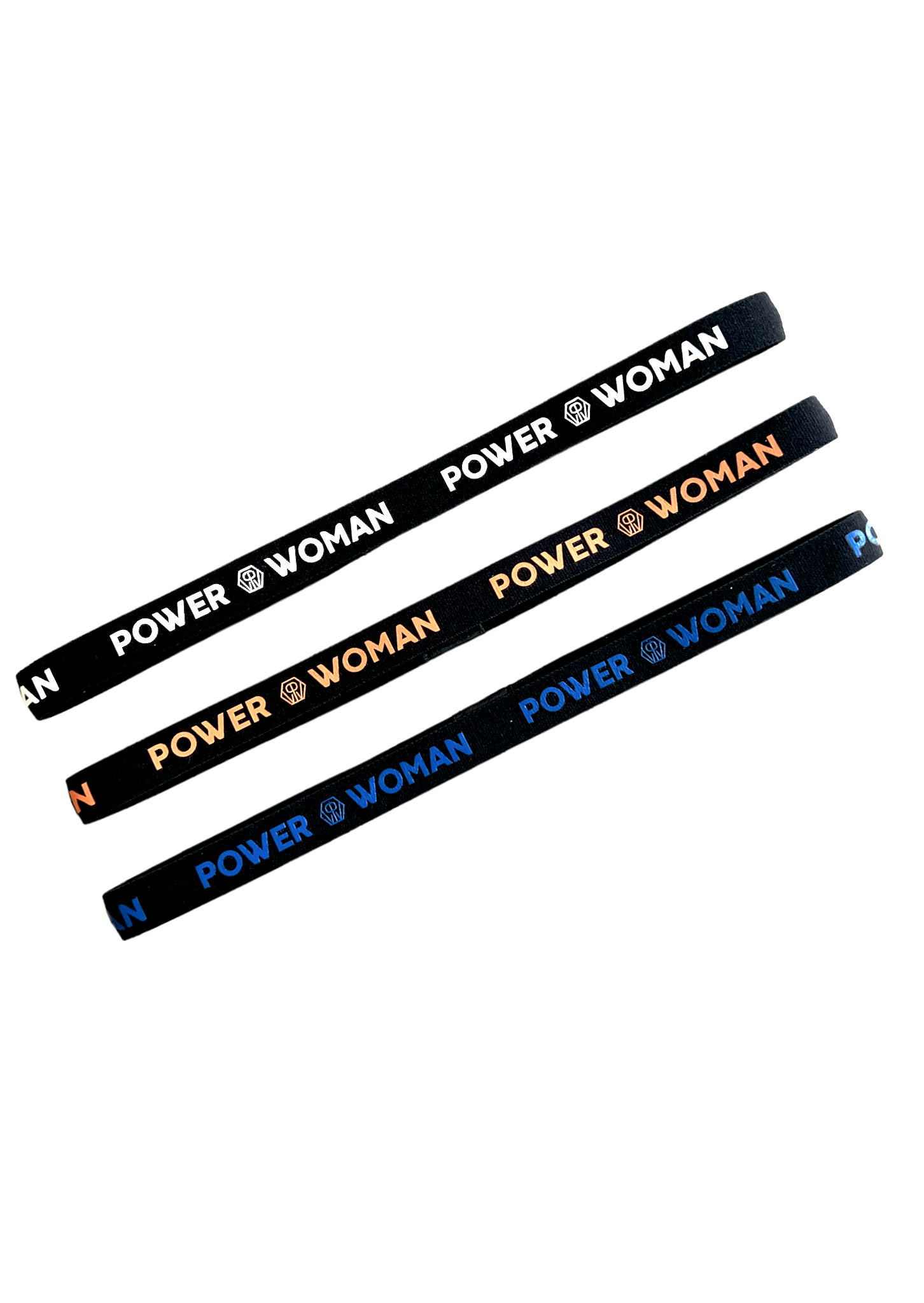 Power Woman | Mini Headbands | Black/White/Blue/Orange