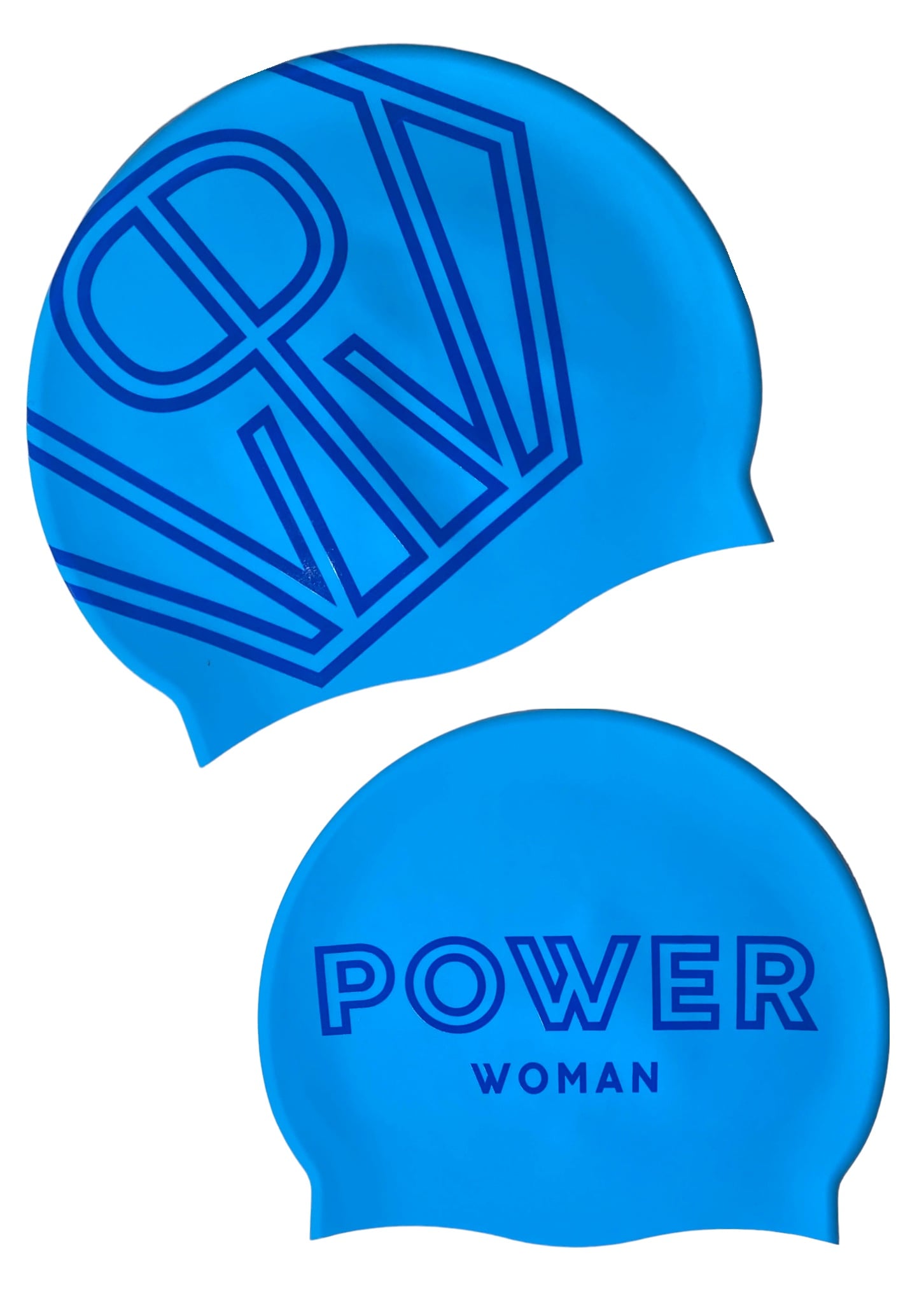 Power Woman Swim Cap in Sky Royal Blue